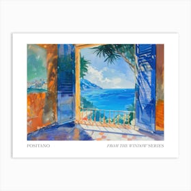 Positano From The Window Series Poster Painting 4 Art Print