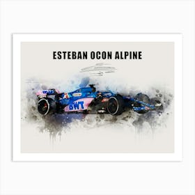 Esteban Ocon Alpine Art Print