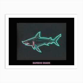 Neon Pink Aqua Bamboo Shark Poster 6 Art Print