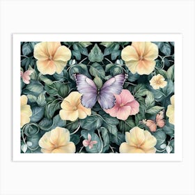 Floral Seamless Pattern 3 Art Print