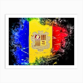 Flag Of Andorra Art Print