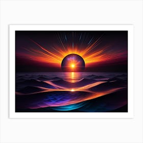 Sunrise Over The Ocean 2 Art Print