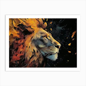 Lion Animal Abstract 2 Art Print