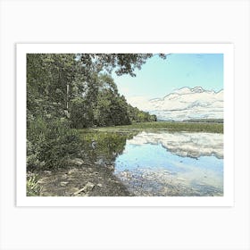 Hudson river Art Print