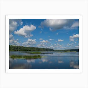 Lake With Clouds Art Print