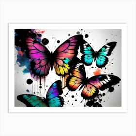 Colorful Butterflies 161 Art Print