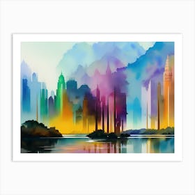 Cityscape Painting 10 Art Print