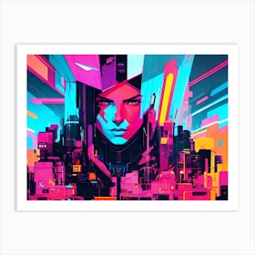 Cyberpunk City Art Print