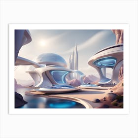 Futuristic City 62 Art Print