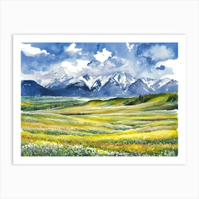 Wildflowers In The Mountains Art Print