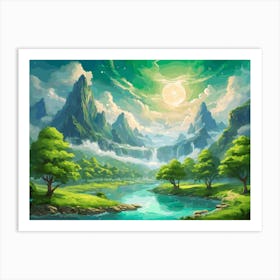 Landscape Painting Art Print