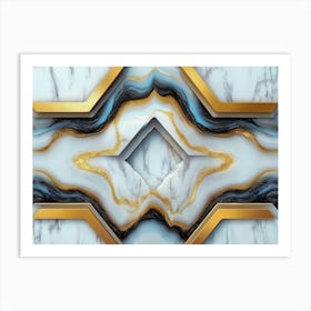 3d Abstract Marble Artwork Modern Art Print