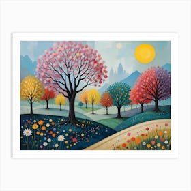 Autumn Trees 12 Art Print