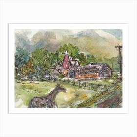 Oast Houses Near Cranbrook 13th Sep 2024 Art Print