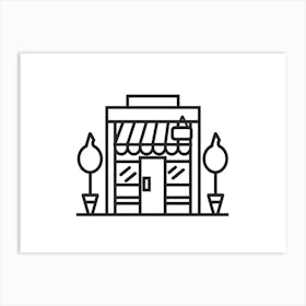 Shop Icon Vector Illustration 3 Art Print