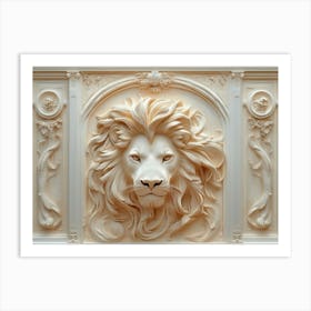 Exquisite 3d Lion Art Print