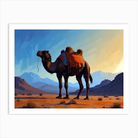 Camel In The Desert 2 Art Print