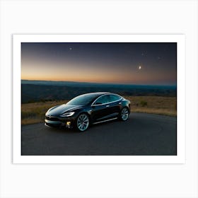 Tesla Model S 2 Art Print