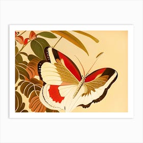 Butterfly On A Branch Art Print