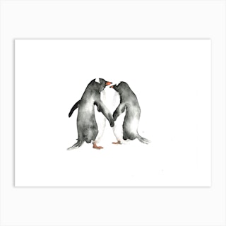 Penguin Love Art Print