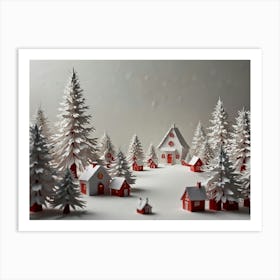 Christmas Village Art Print