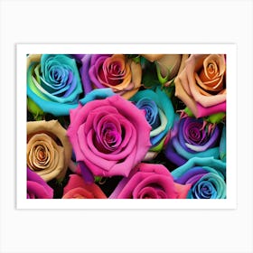 Colorful Roses 4 Art Print