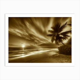 Sunset On The Beach 965 Art Print