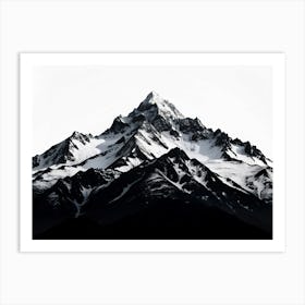 Black And White Mountain Art Print