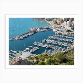 Mediterranean Sea and marina in Calpe Art Print