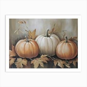 Three Pumpkins 3 Art Print