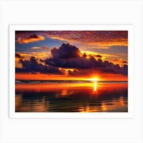 Sunset On The Beach 107 Art Print