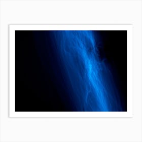 Glowing Abstract Curved Blue Lines 2 Art Print