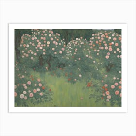 Roses In The Garden Art Print