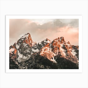 Pastel Mountain Sunset Art Print