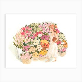 Flower Market Art Print