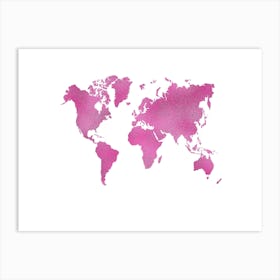 World Map Watercolor 1 Art Print