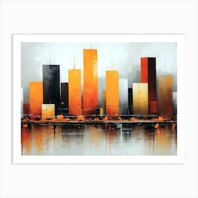 Abstract Cityscape painting 5 Art Print