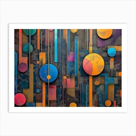 Colorful Art Image Depicting Different Colorful Shapes Art Print