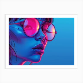 Girl With Glasses 2 Art Print