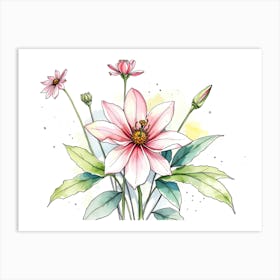 Dahlia Flower 2 Art Print