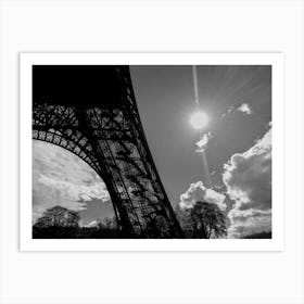 Eiffel Tower Leg and The Sun (Paris Series) Art Print