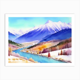 A Glacial Embrace: Winter Landscape 7 Art Print