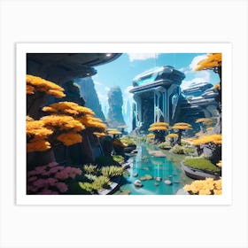 City In Space Art Print