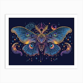 Moth Illustration 6 Art Print