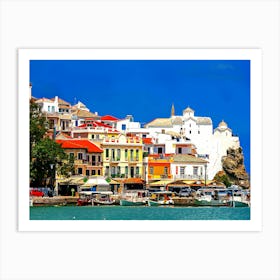 Town Of Skopelos Art Print