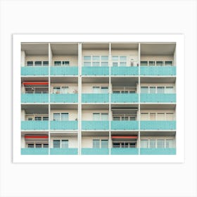 The Blue Balconies 01 Art Print