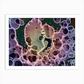 Watercolor Abstraction Purple Splashes 3 Art Print