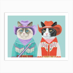 Rodeo Cats 4 Art Print