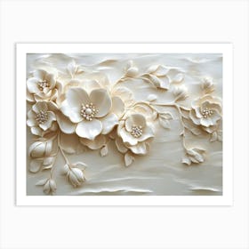 Beautiful 3d Flower Art Print