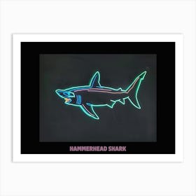 Pink Aqua Hammerhead Shark Poster 1 Art Print